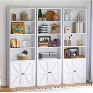 Kệ sách có ngăn tủ 60x26x180cm gỗ cao su KS68242 (Sao chép)