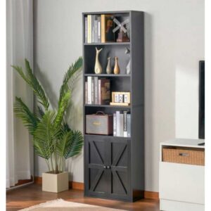Kệ sách có ngăn tủ 60x26x180cm gỗ cao su KS68242 (Sao chép)