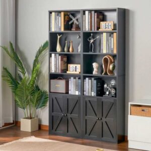 Kệ sách có ngăn tủ 60x26x180cm gỗ cao su KS68242 (Sao chép)