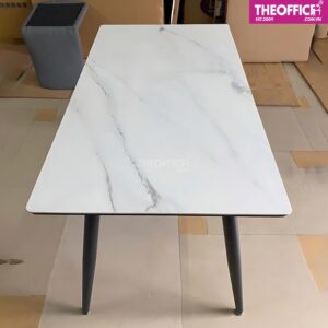 Bàn Ăn Mặt Đá Chân Sắt Sơn Tĩnh Điện Chịu Lực Tốt TO-BA10