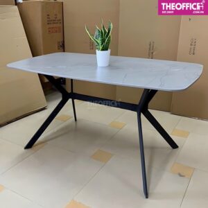 Bàn Ăn Mặt Đá Chân Sắt Sơn Tĩnh Điện Chịu Lực Tốt TO-BA11