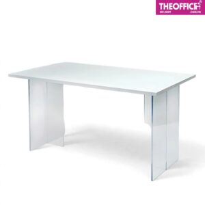 Bàn Ăn Mặt Gỗ MDF Chân Nhựa Poly Trong Chống Ẩm TO-BA03