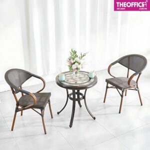 Bàn Cà Phê Sân Vườn Mặt Đá Sơn Tĩnh Điện TO-BN08