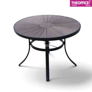 Bàn Cà Phê Sân Vườn Mặt Tròn Mặt Kính Cường Lực TO-BN06
