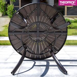 Bàn Cà Phê Sân Vườn Mặt Tròn Mặt Kính Cường Lực TO-BN06