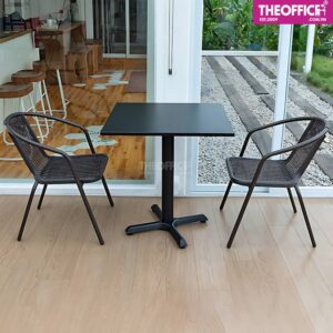 Bàn Cà Phê Sân Vườn Mặt Vuông Chân Sắt Tĩnh Điện TO-BN07