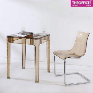 Bàn Cafe Tiếp Khách Nhựa Trong Suốt Giá Nhựa PP TO-BT02
