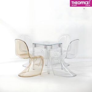 Bàn Cafe Tiếp Khách Nhựa Trong Suốt Giá Nhựa PP TO-BT02