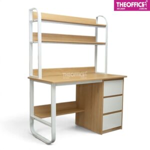 Bàn Chữ U Giá Sách Cao Chân Hộc Tủ Gỗ MDF TO-BL12