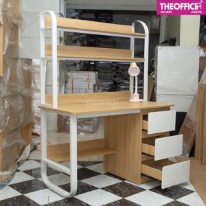 Bàn Chữ U Giá Sách Cao Chân Hộc Tủ Gỗ MDF TO-BL12