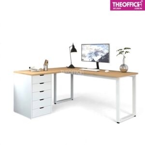 Bàn Gaming Ikea Chữ L Chân Sắt Tĩnh Điện TO-BL16