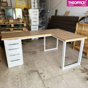 Bàn Gaming Ikea Chữ L Chân Sắt Tĩnh Điện TO-BL16