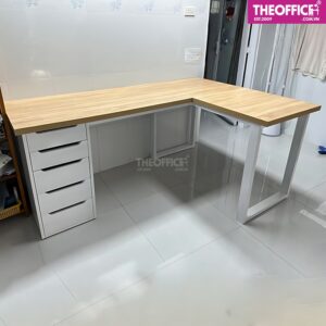 Bàn Gaming Ikea Chữ L Chân Sắt Tĩnh Điện TO-BL16