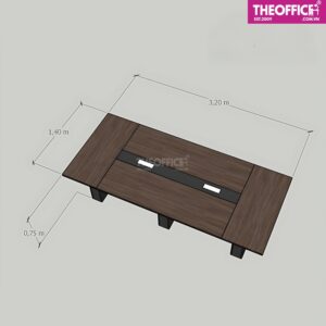 Bàn Họp Văn Phòng 10 Người Gỗ MDF Phủ Melamine TO-BV03
