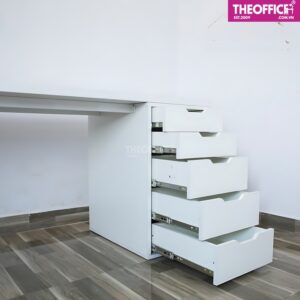 Bàn Ikea 1 Chân Tủ Full Trắng Chính Gỗ MDF TO-BL01