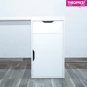 Bàn Ikea 2 Chân Tủ 5 Và 2 Ngăn Full Trắng TO-BL02