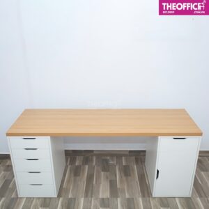 Bàn Ikea 2 Chân Tủ 5 Và 2 Ngăn Màu Trắng TO-BL03
