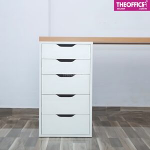 Bàn Ikea 2 Chân Tủ 5 Và 2 Ngăn Màu Trắng TO-BL03