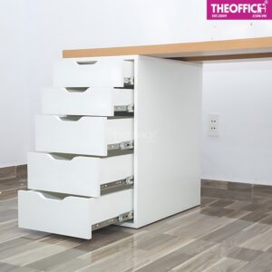 Bàn Ikea 2 Chân Tủ 5 Và 2 Ngăn Màu Trắng TO-BL03