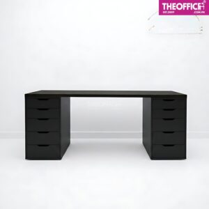 Bàn Ikea 2 Chân Tủ Màu Trắng Đen Đẹp Gỗ MDF TO-BL22