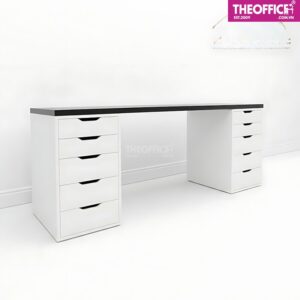 Bàn Ikea 2 Chân Tủ Màu Trắng Đen Đẹp Gỗ MDF TO-BL22