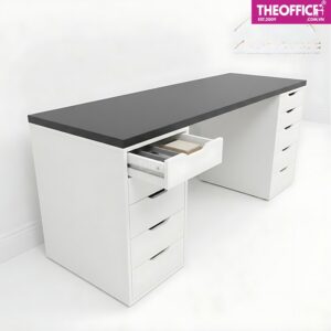Bàn Ikea 2 Chân Tủ Màu Trắng Đen Đẹp Gỗ MDF TO-BL22