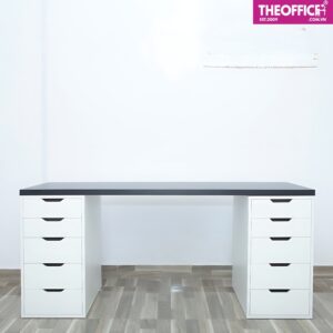 Bàn Ikea 2 Chân Tủ Màu Trắng Đen Đẹp Gỗ MDF TO-BL22