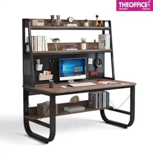 Bàn Làm Việc Chân U Kèm Kệ Cao Phủ Melamine TO-BL36