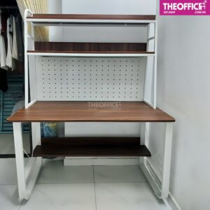 Bàn Làm Việc Chân U Kèm Kệ Cao Phủ Melamine TO-BL36