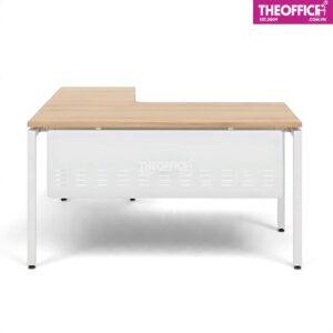 Bàn Làm Việc Chữ L Chân Thép Phủ Melamine TO-BL39