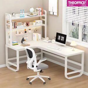 Bàn Làm Việc Chữ L Kèm Kệ Chống Trầy Xước TO-BL40