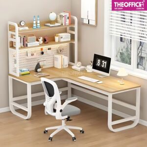 Bàn Làm Việc Chữ L Kèm Kệ Chống Trầy Xước TO-BL40