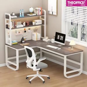 Bàn Làm Việc Chữ L Kèm Kệ Chống Trầy Xước TO-BL40