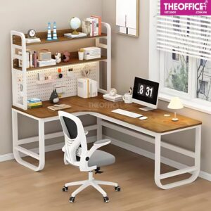 Bàn Làm Việc Chữ L Kèm Kệ Chống Trầy Xước TO-BL40