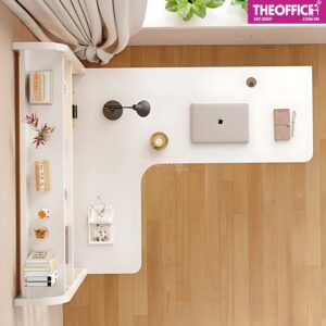Bàn Làm Việc Chữ L Kèm Kệ Chống Trầy Xước TO-BL40