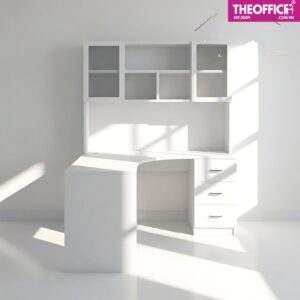 Bàn Làm Việc Chữ L Kèm Kệ Sách Phủ Melamine TO-BL41