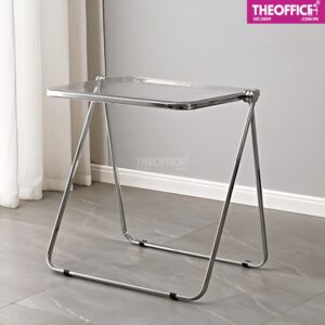 Bàn Làm Việc Gấp Gọn Trong Suốt Chân Sắt TO-BL45