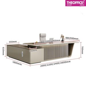 Bàn Làm Việc Giám Đốc Gỗ MDF Phủ Melamine TO-BV10