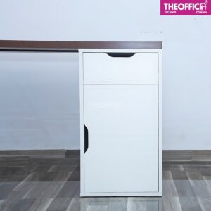 Bàn Làm Việc Ikea 2 Chân Tủ Màu Trắng Nâu TO-BL05