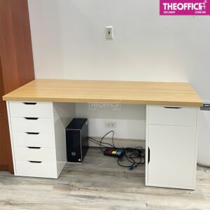 Bàn Làm Việc Ikea 2 Chân Tủ Phủ Melamine TO-BL49