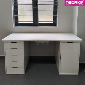 Bàn Làm Việc Ikea 2 Chân Tủ Phủ Melamine TO-BL49
