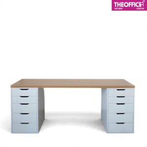 Bàn Làm Việc Ikea Màu Trắng Vàng Đẹp Gỗ MDF TO-BL50