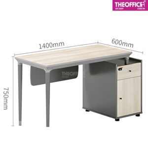 Bàn Làm Việc Kèm Chân Tủ Tài Liệu Gỗ MDF TO-BL51