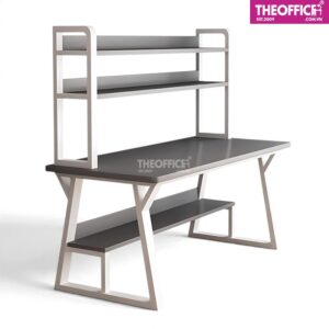 Bàn Làm Việc Kèm Kệ Sách Cao Phủ Melamine TO-BL68