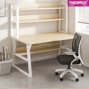 Bàn Làm Việc Kèm Kệ Sách Cao Phủ Melamine TO-BL68