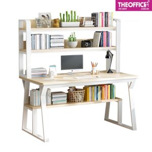 Bàn Làm Việc Kèm Kệ Sách Cao Phủ Melamine TO-BL68