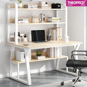 Bàn Làm Việc Kèm Kệ Sách Cao Phủ Melamine TO-BL68