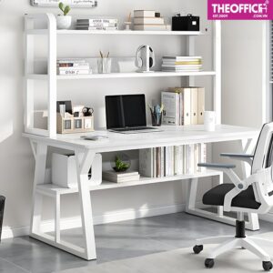 Bàn Làm Việc Kèm Kệ Sách Cao Phủ Melamine TO-BL68