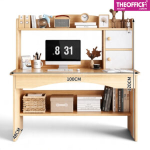 Bàn Làm Việc Tại Nhà Chân Sắt Phủ Melamine TO-BL56