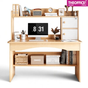 Bàn Làm Việc Tại Nhà Chân Sắt Phủ Melamine TO-BL56